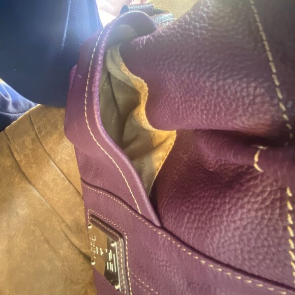 Tignanello Purple Leather Purse - Picture 9 of 9
